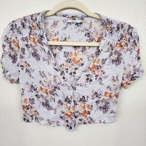 Kimchi Blue Urban Outfitters Floral Crop Top Sz Small